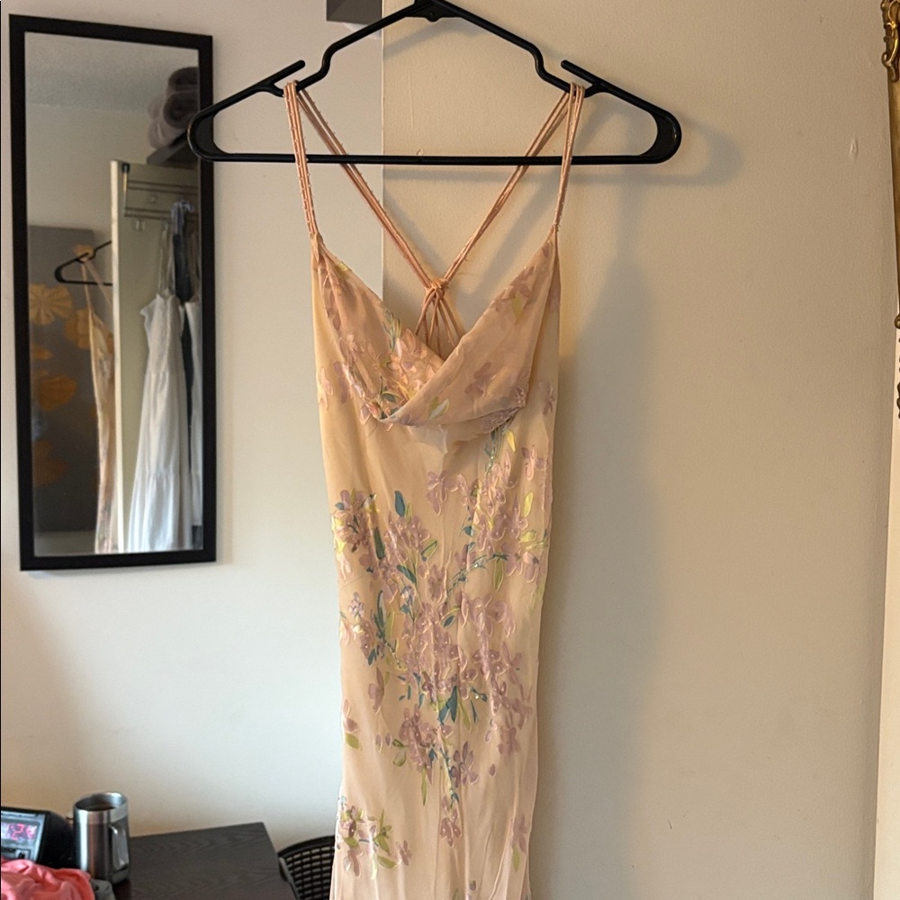 Floral Spaghetti Strap Dress, chiffon, ABSOLUTELY STUNNING